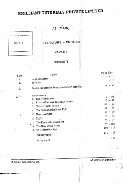 ENGLISH Brilliant Tutorials PRINTED MATERIAL