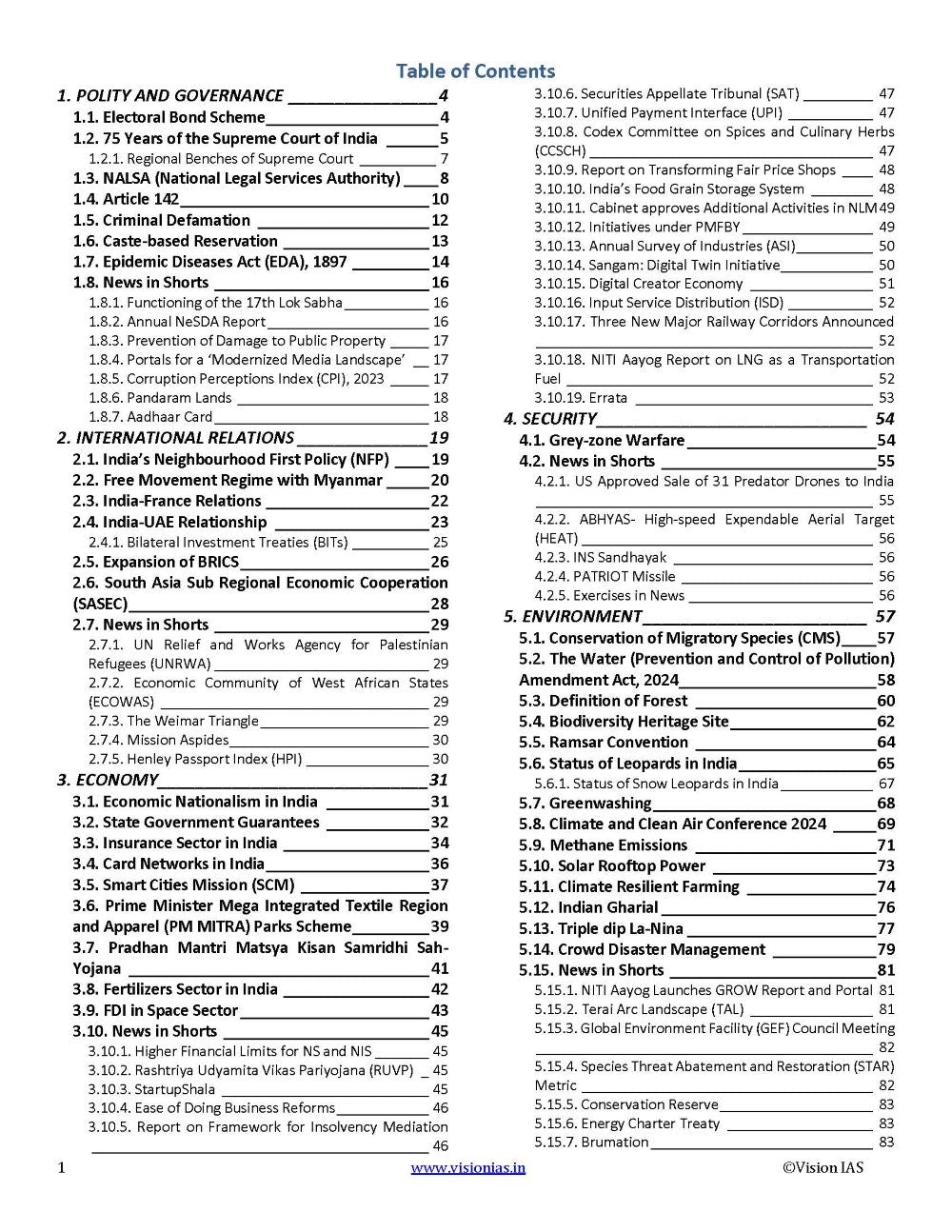 VisionIAS Monthly Current Affairs February 2024