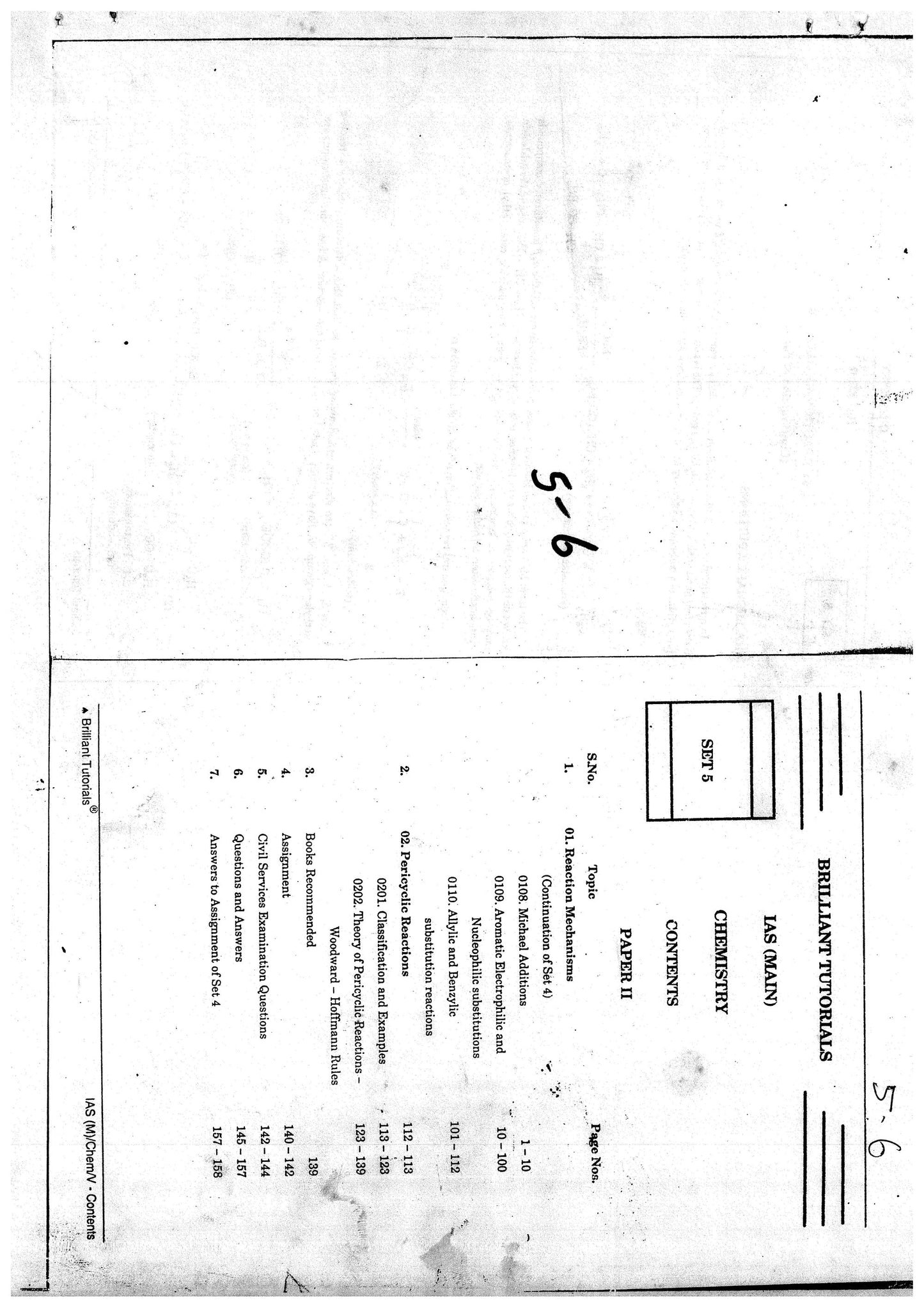 CHEMISTRY Brilliant Tutorials PRINTED MATERIAL (English Medium)