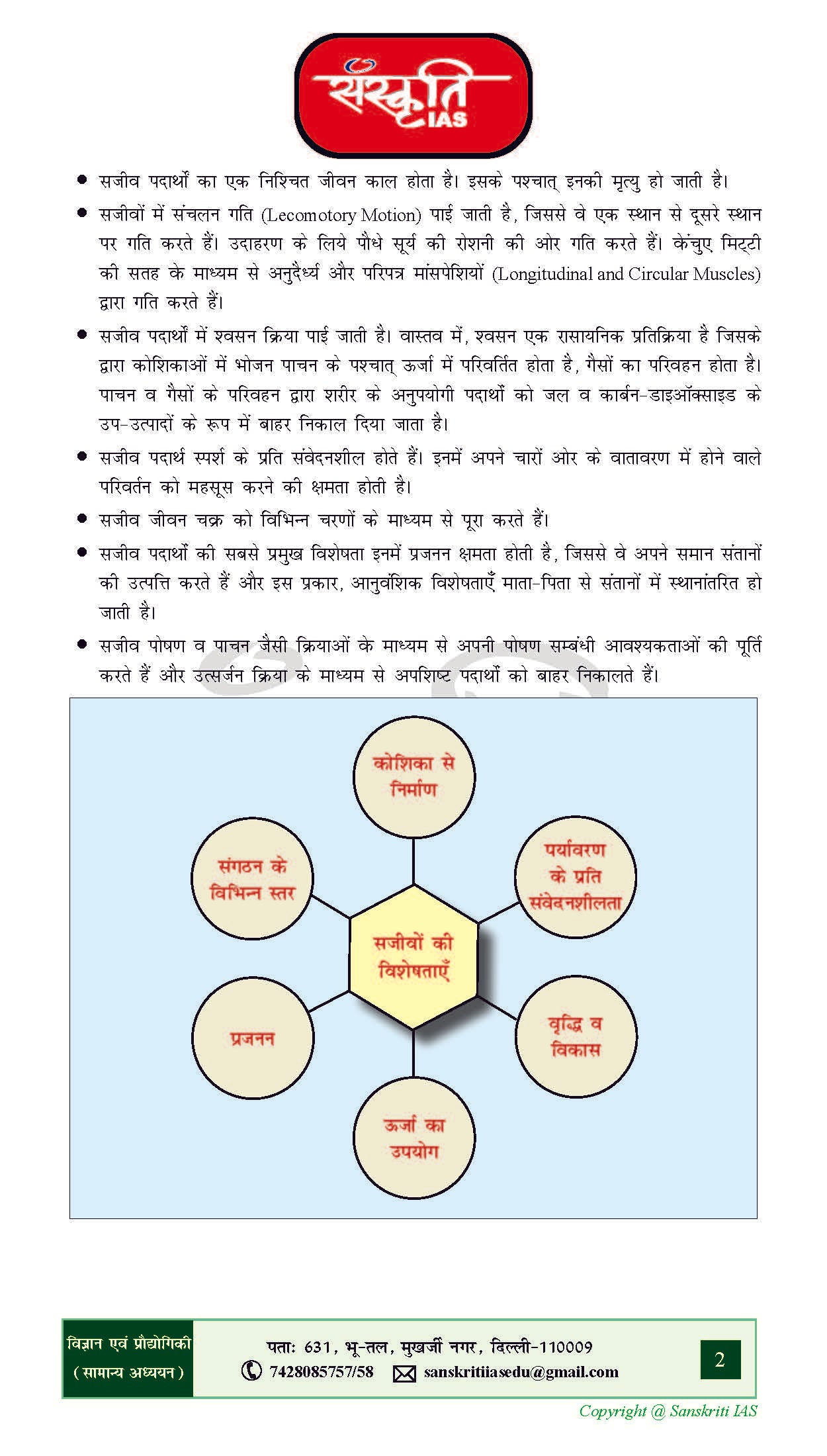 Sanskriti IAS Science & Technology विज्ञान और प्रौद्योगिकी General Studies सामान्य अध्ययन प्रिंटेड नोट्स