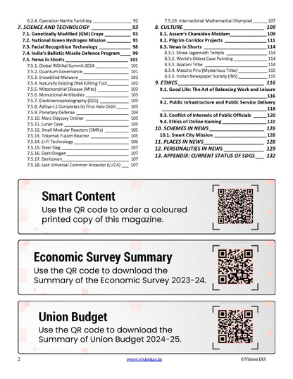 VisionIAS Monthly Current Affairs July 2024