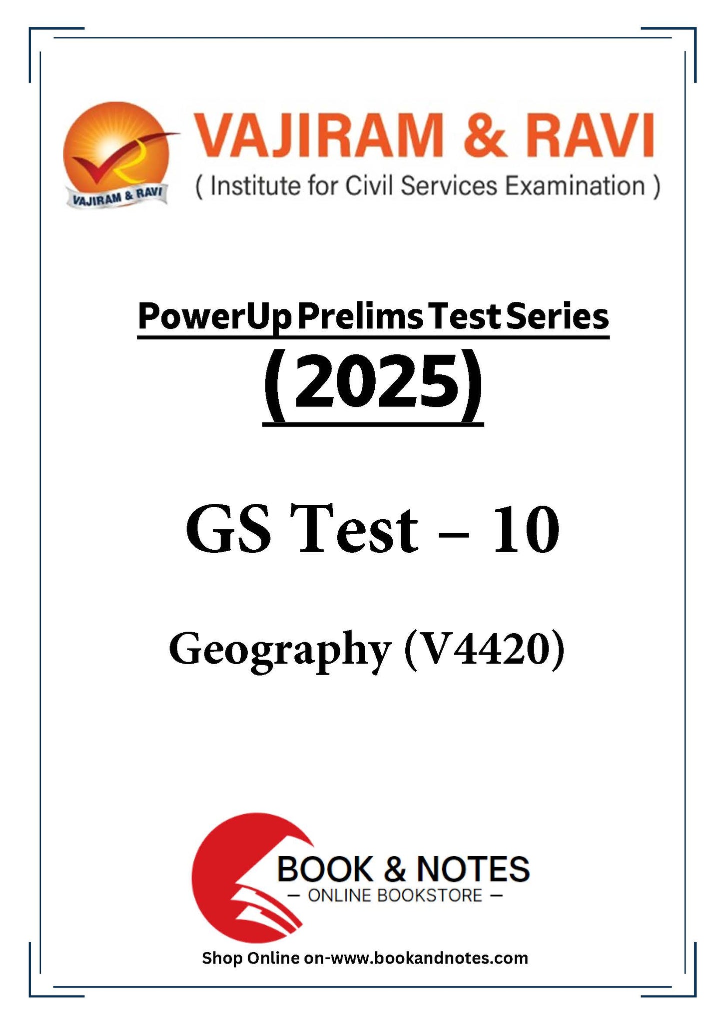 Vajiram & Ravi PowerUp Prelims Test Series –10 (V4420) 2025