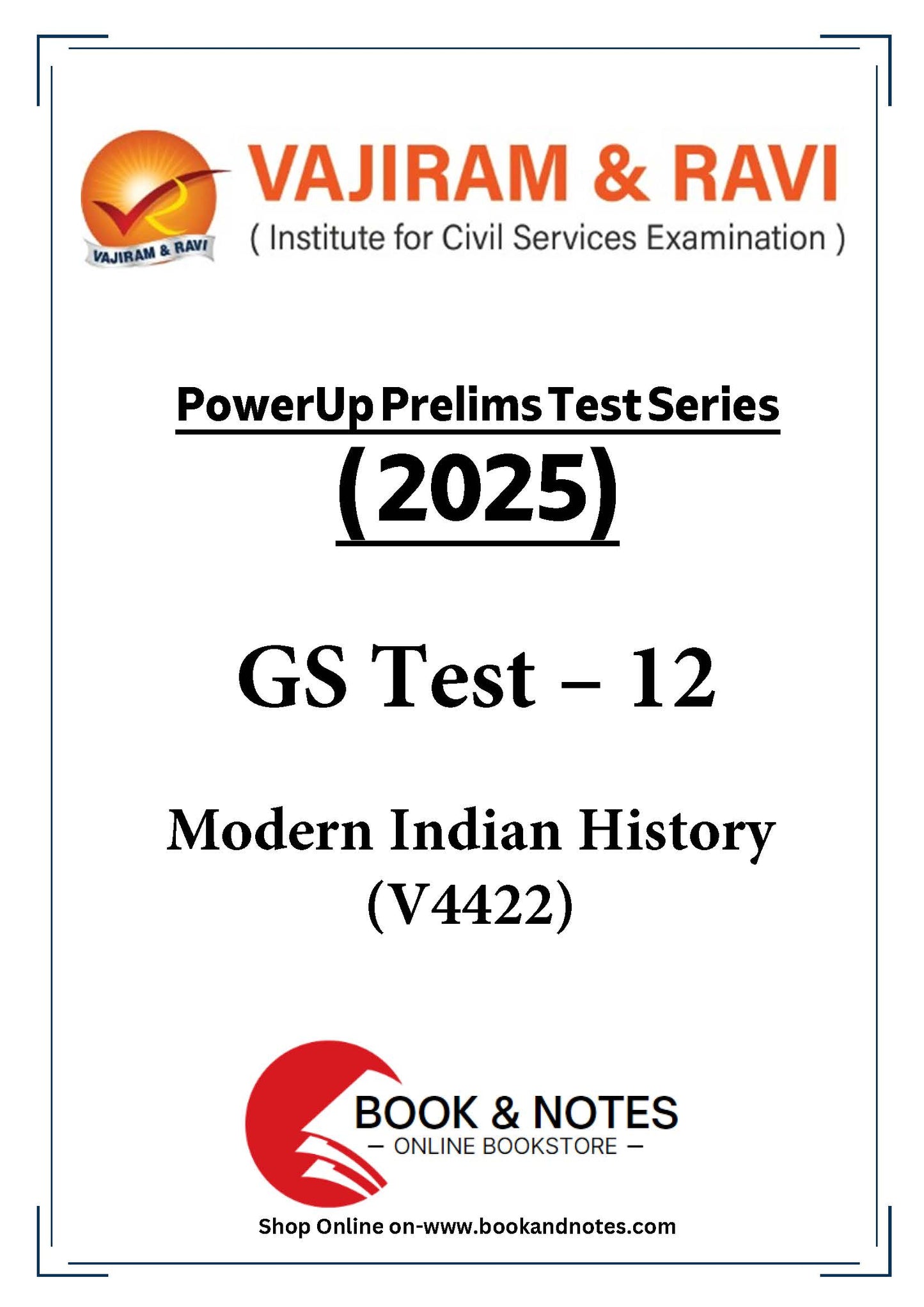 Vajiram & Ravi PowerUp Prelims Test Series –12 (V4422) 2025