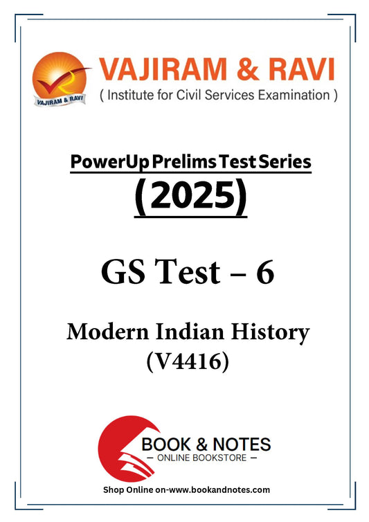 Vajiram & Ravi PowerUp Prelims Test Series –6 (V4416) 2025