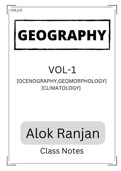 ALOK RANJAN Geography Optional Bihar Special (Class Notes)English Medium