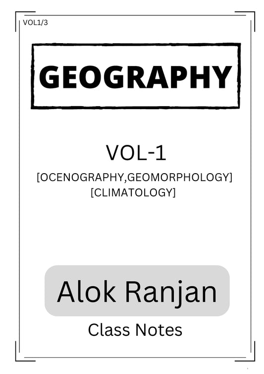 ALOK RANJAN Geography Optional Bihar Special (Class Notes)English Medium