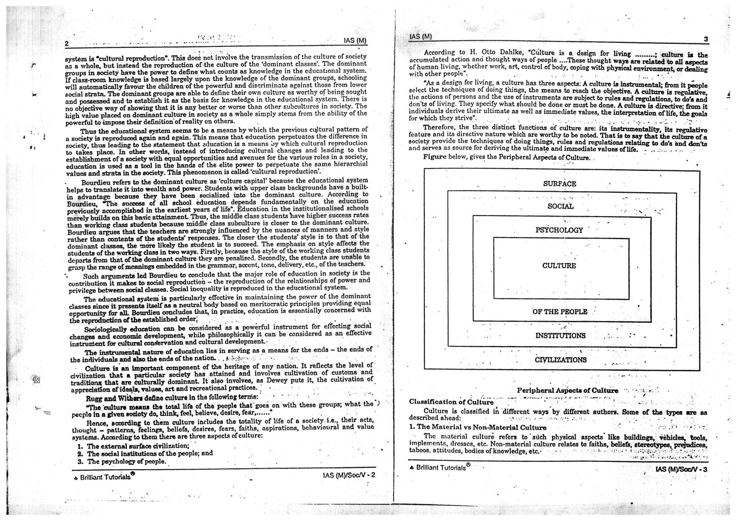 Sociology Brilliant Tutorials PRINTED MATERIAL (English Medium)