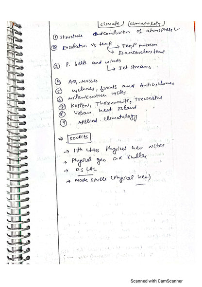 Rushikesh Dudhat Geography Optional (Class Notes)English Medium