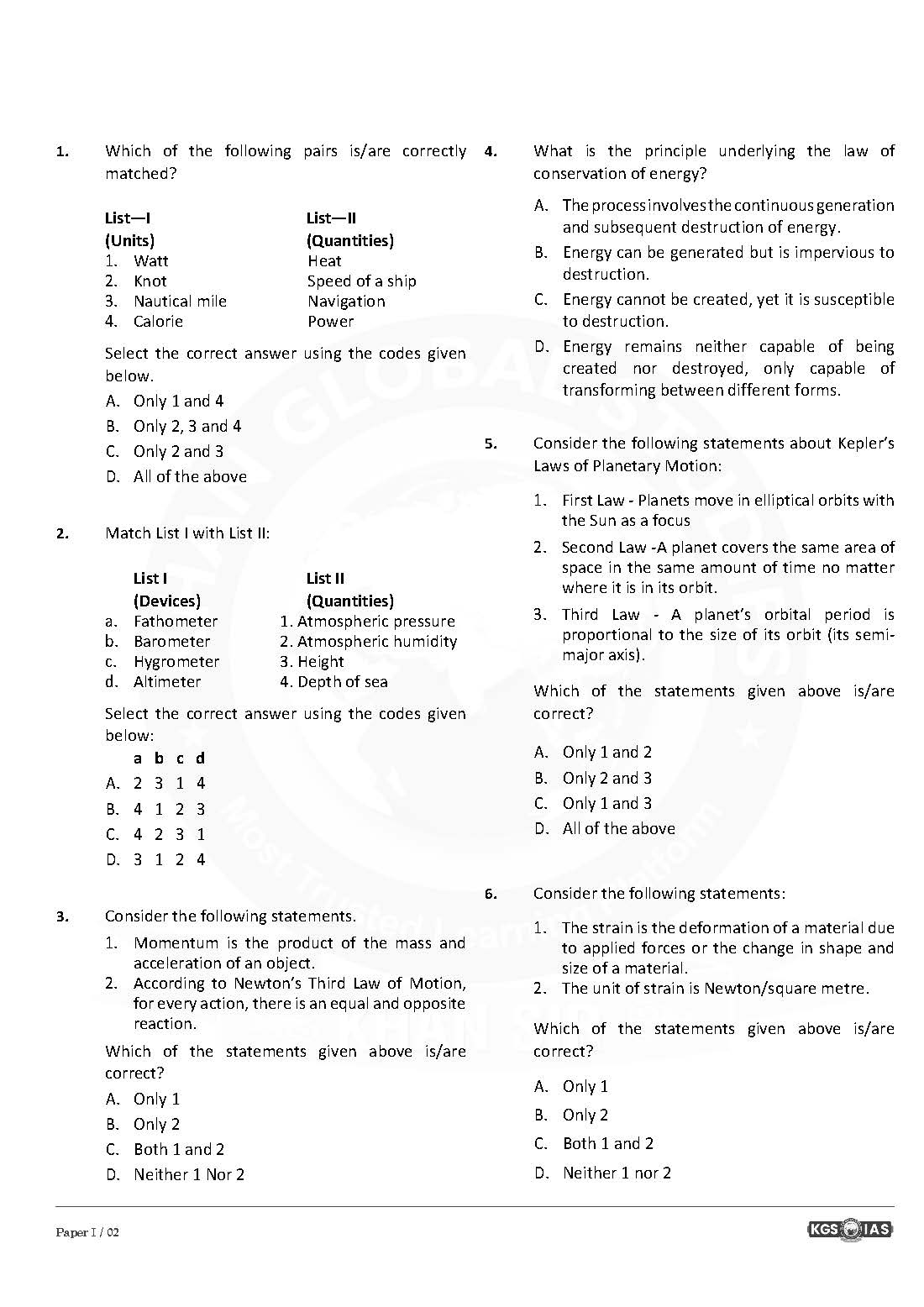 70th BPSC (Khan Global Studies) Test - 22