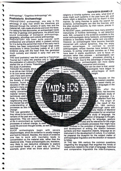 VAID'S IAS Anthropology Notes (English Medium)