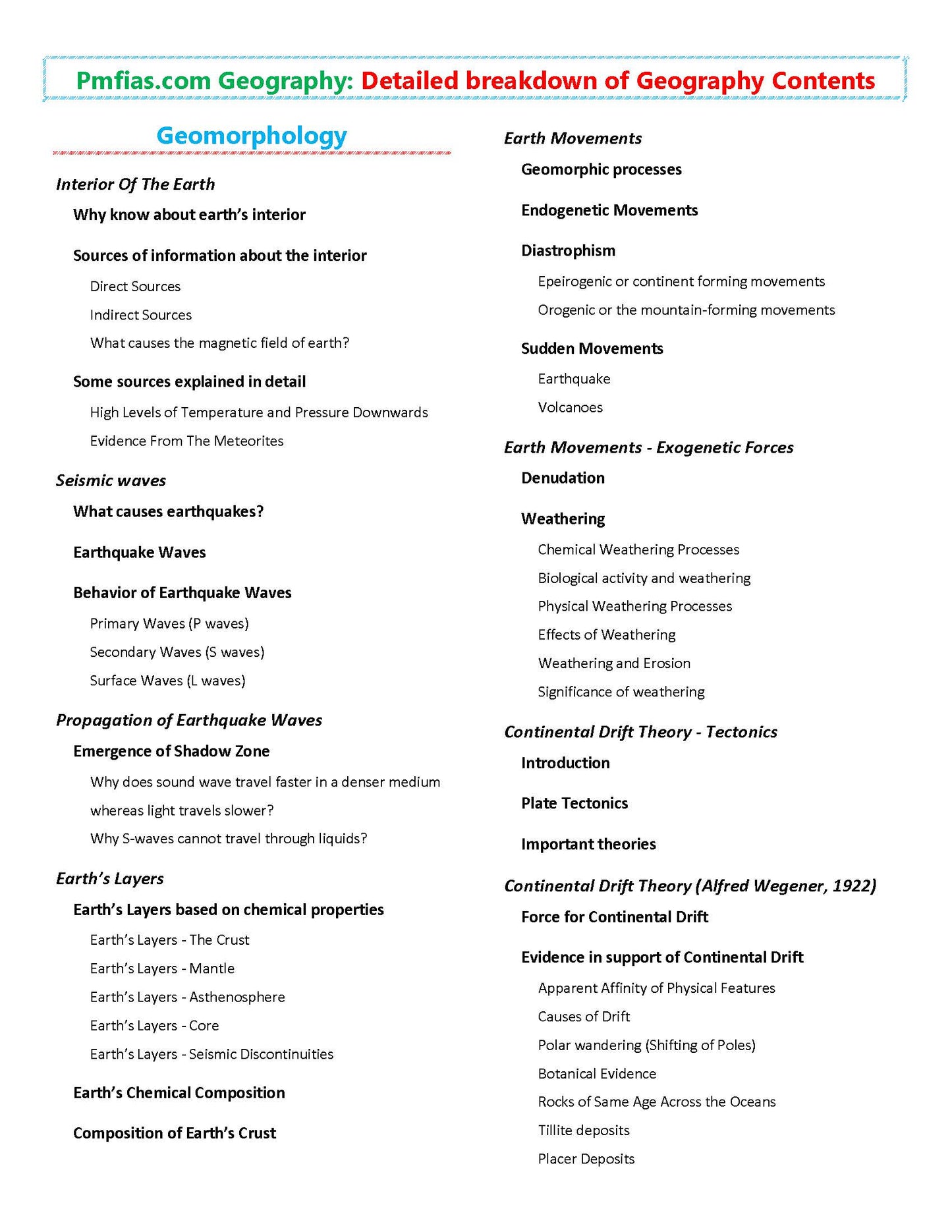 PMF IAS Geography Notes