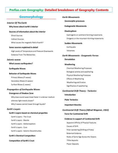 PMF IAS Geography Notes