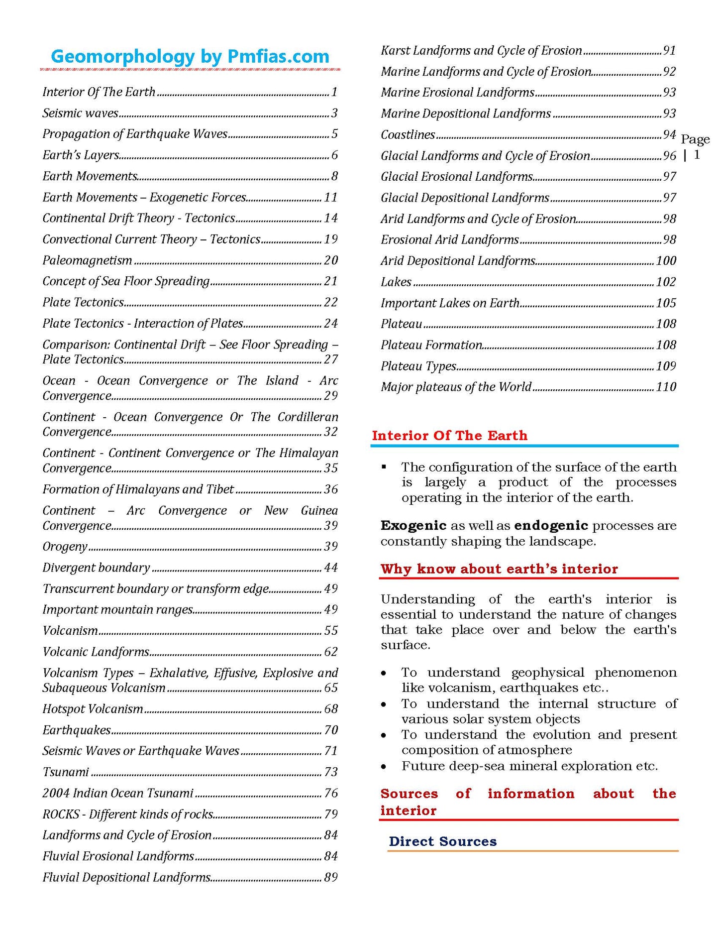 PMF IAS Geography Notes