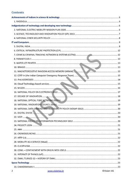 Science & Technology | विज्ञान और प्रौद्योगिकी Vision IAS Classroom Study Material General Studies (English/Hindi Medium)