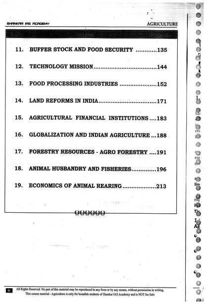 Agriculture Optional Notes By- SHANKAR IAS ACADEMY (English Medium)