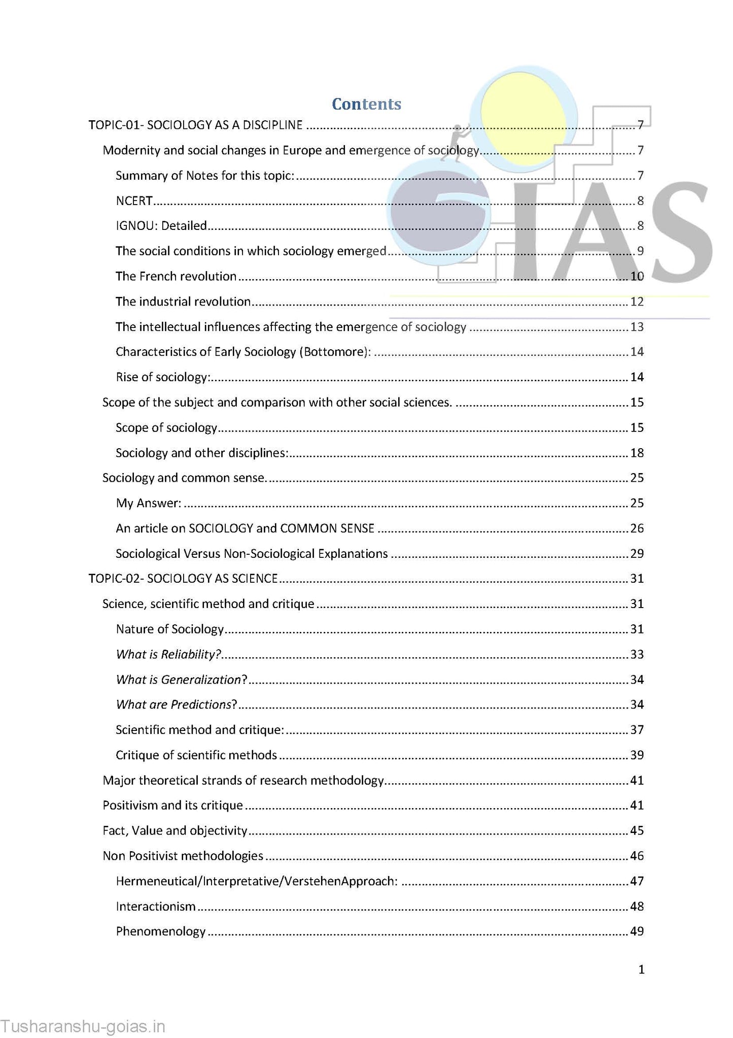 Tusharanshu AIR-75 CSE-2014 Sociology Optional (Printed Notes)English Medium