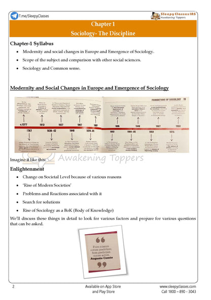 Sleepy Classes Sociology Optional (Printed Notes)English Medium