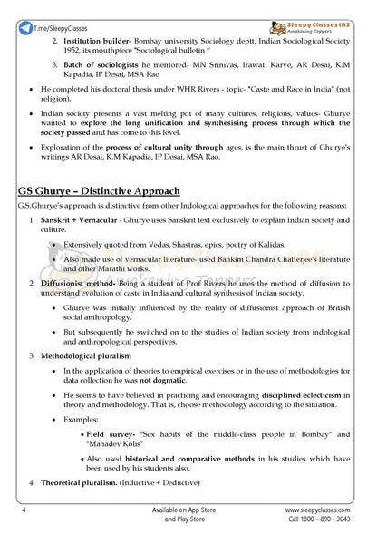 Sleepy Classes Sociology Optional (Printed Notes)English Medium