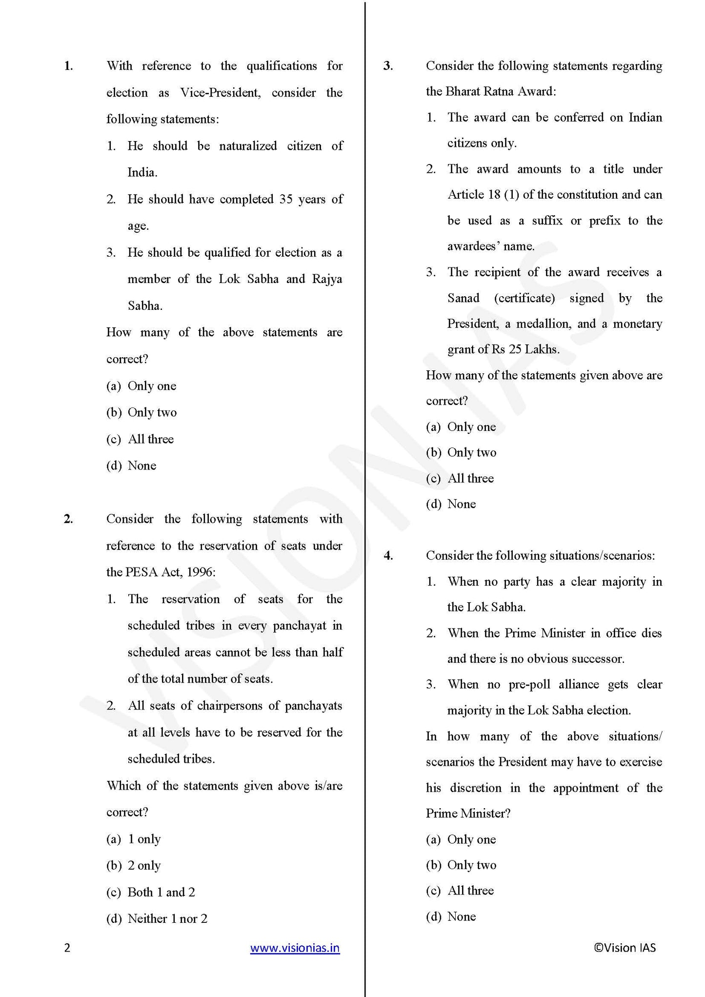 Vision IAS PT Test -2 (4702) 2025