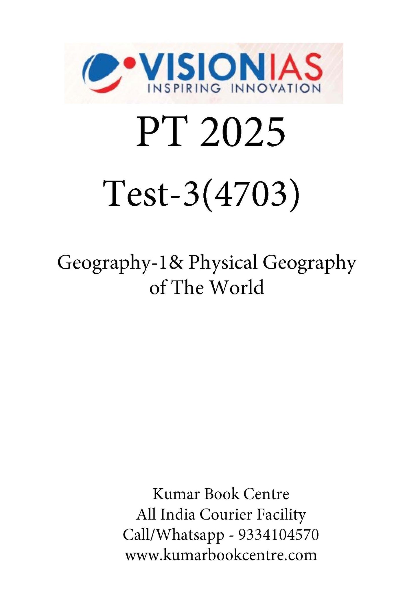 Vision IAS PT Test -3 (4703) 2025