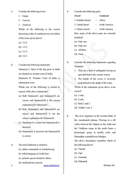 Vision IAS PT Test -3 (4703) 2025