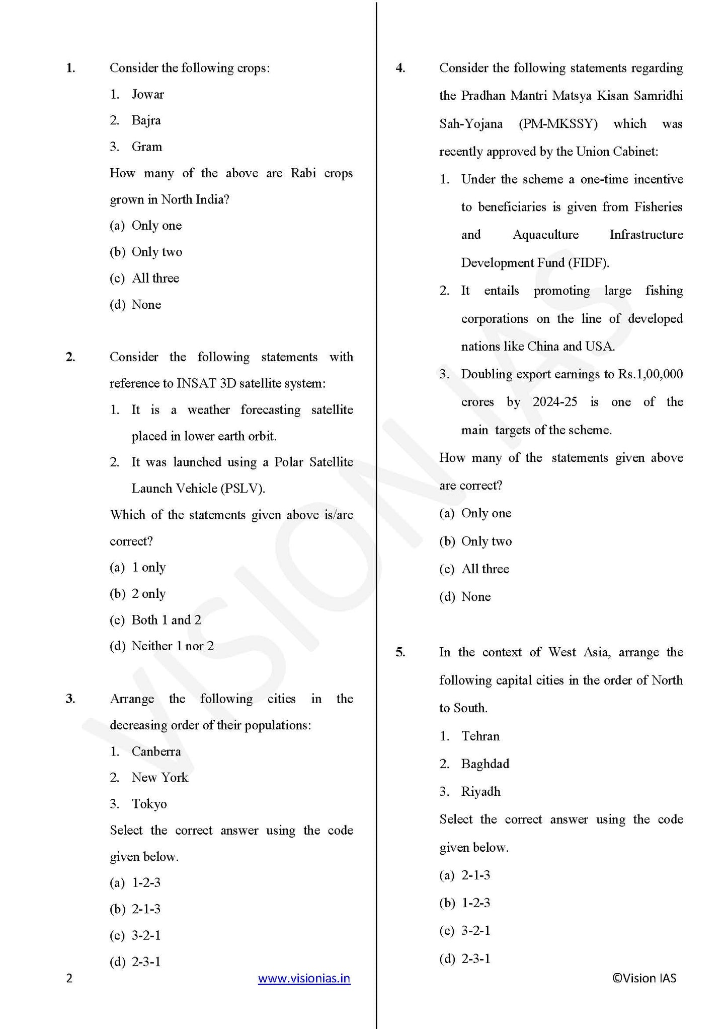 Vision IAS PT Test -4 (4704) 2025