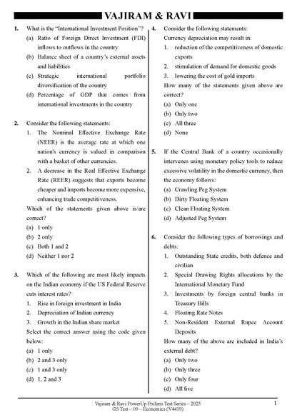 Vajiram & Ravi PowerUp Prelims Test Series –9 (V4419) 2025