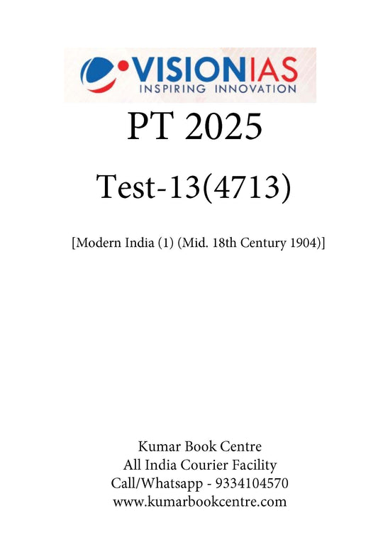 Vision IAS PT Test -13 (4713) 2025