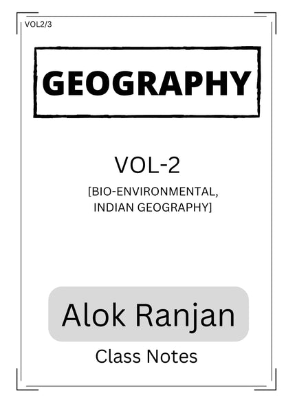 ALOK RANJAN Geography Optional Bihar Special (Class Notes)English Medium