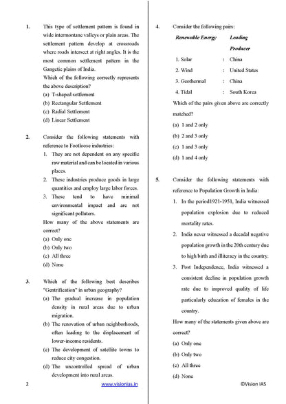 Vision IAS PT Test -17 (4717) 2025