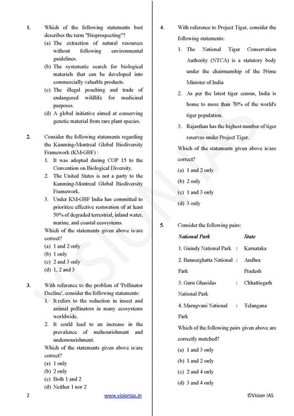 Vision IAS PT Test -18 (4718) 2025