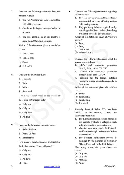 Vision IAS PT Test -20 (4720) 2025 (Revision Test 2)