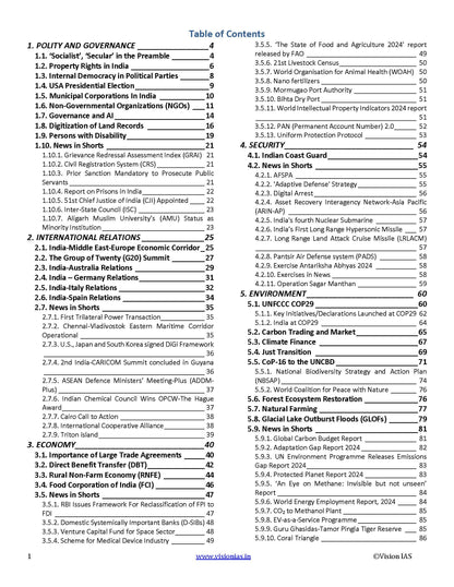 VisionIAS Monthly Current Affairs November 2024