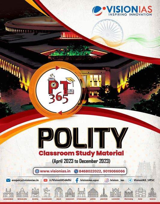 VISION IAS PT 365 Polity and Governance|राजव्यवस्था 2024 English/Hindi Medium