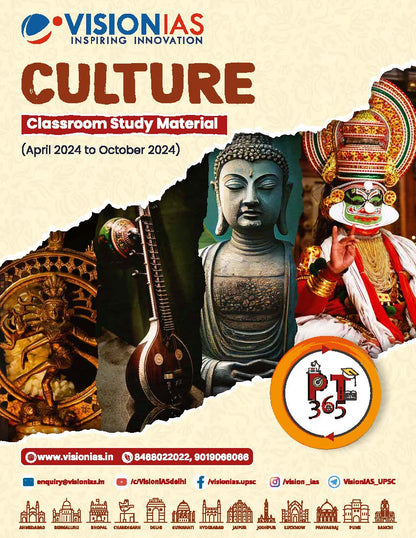 VISION IAS PT 365 Culture|संस्कृति (April 2024 To October 2024) English/Hindi Medium 2025