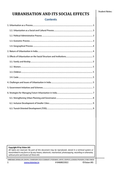 Society Vision IAS Updated Value Addition Material 2024 English Medium
