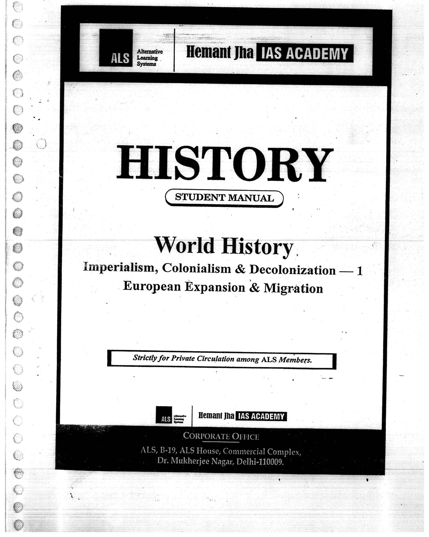 HEMANT JHA History Optional (Printed Notes) 2023-24