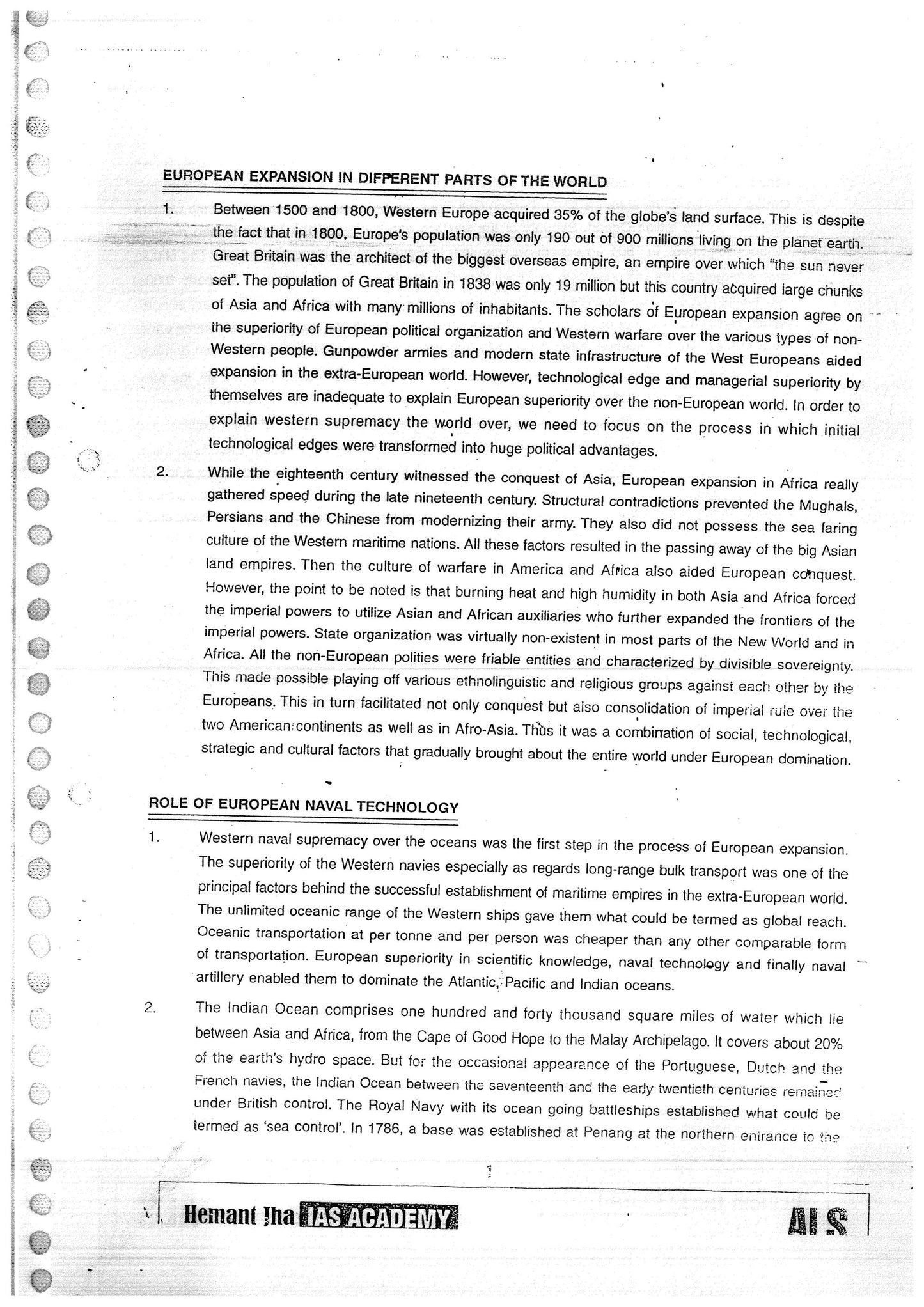 HEMANT JHA History Optional (Printed Notes) 2023-24