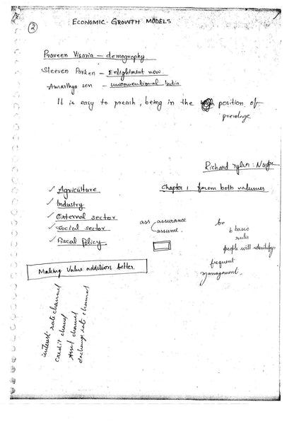 Vajiram & Ravi Economics Optional Notes By-Vibhas Jha (Handwritten Notes)