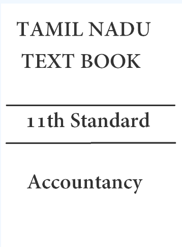 Tamil Nadu Accountancy Textbook 11th & 12th Standard