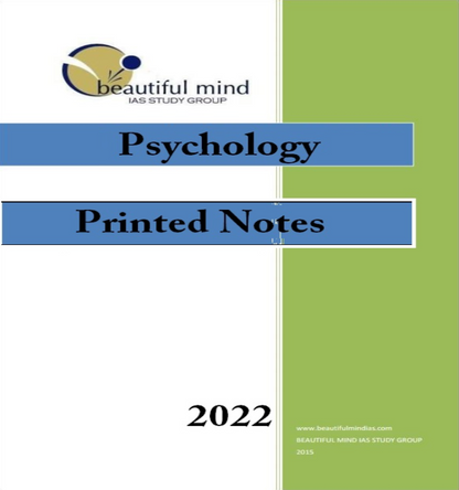 Psychology by Arun Sir Beautiful Mind Couching (Printed Notes)English Medium 2022