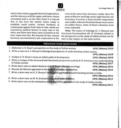 Drishti Ias Sociology Optional Paper 1 and 2(Printed Notes) English Medium 2023-24