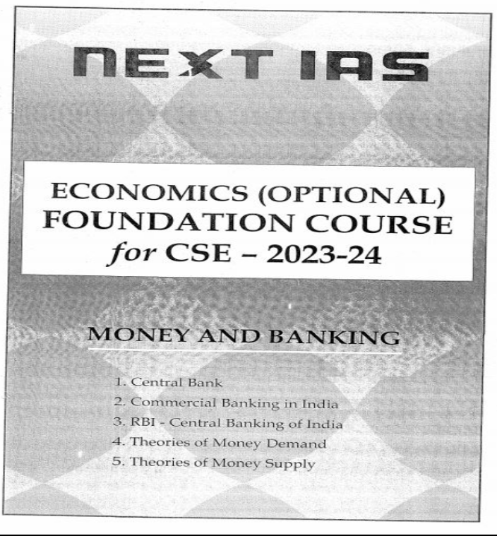 NEXT IAS ECONOMICS OPTIONAL BY VIBHAS JHA SIR ENGLISH MEDIUM 2023-24