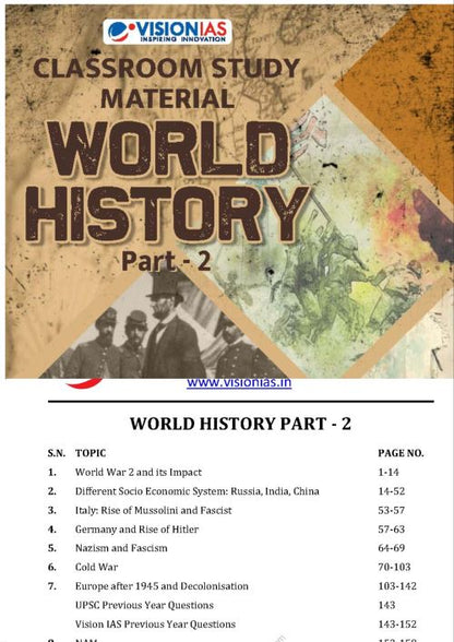 History | इतिहास Vision IAS Classroom Study Material General Studies 4 Booklet(English/Hindi Medium)