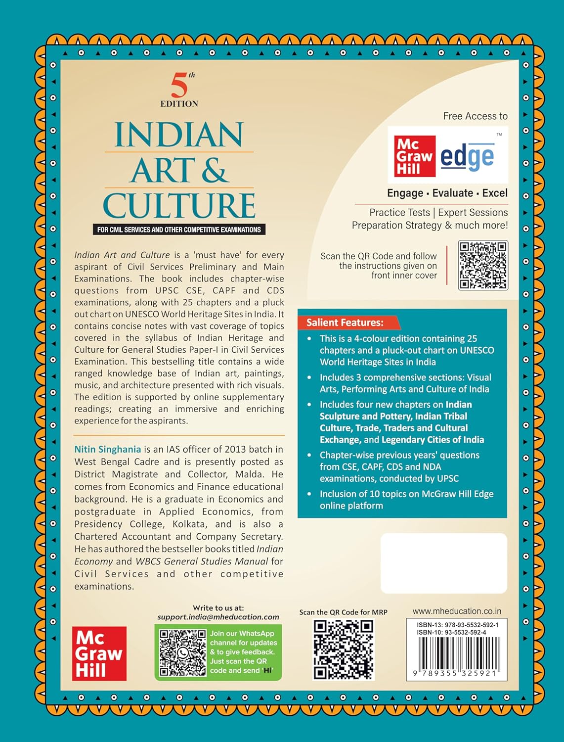 Indian Art and Culture|भारतीय कला और संस्कृति by Nitin Singhania | 5th Edition for UPSC & State pcs Exams