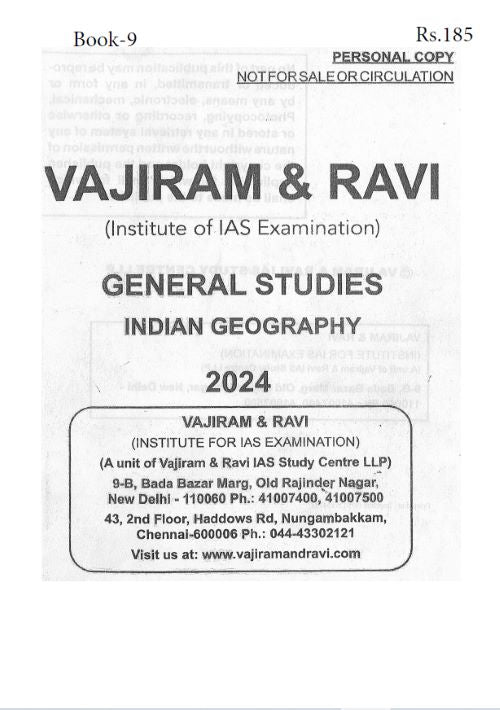 Ravi Note Book Vaji Ram & Ravi General Studies GEOGRAPHY (2 Booklet Set) – Book and Notes