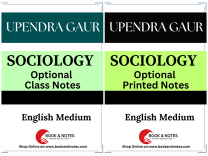 Upendra Gaur Sociology Optional (Printed/Class Notes)English Medium