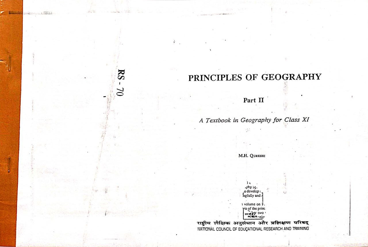 OLD NCERT Geography Class 11 Principal of geography 2 (Book 2)