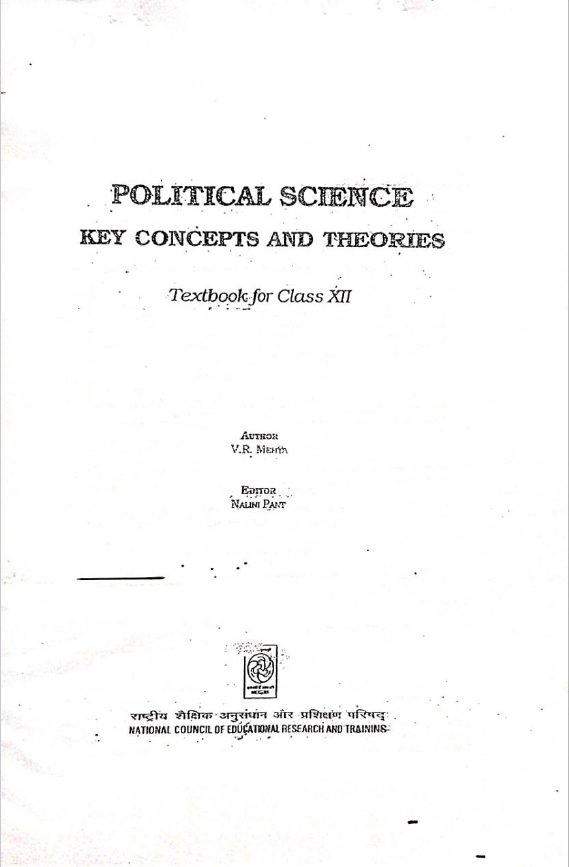 OLD NCERT Polity Class 12 -1. Democracy in India & 2. Political Science Key Concept & Theory.(2 Books)